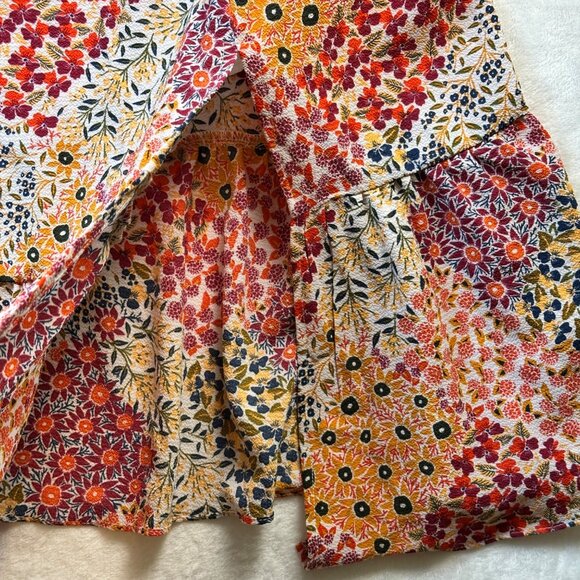 Donna Morgan Women's Sleeveless Ruffle Strap Dress Sz 16W Floral Patchwork Fairy - Picture 12 of 15